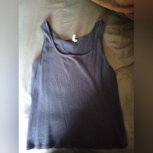 Pact XL Ribbed Blue Tank Top